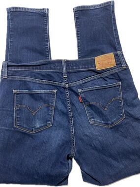 Levi's Navy Blue 311 Shaping Skinny Jeans with Contrast Stitching size 31